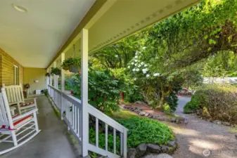 Front porch with view of amazing front yard