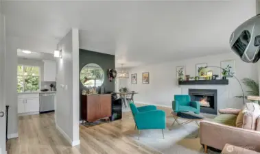 Entry to open living room