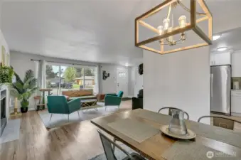 Dining room adjoins to open living room