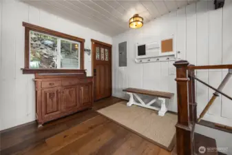 Front entry of the home on the main floor
