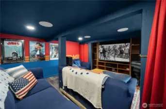Media room is Super woman themed!