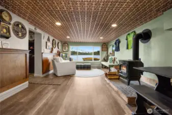 Irish pub themed bonus room. This room can be converted to a bedroom by adding a door. Many possibilities of bedrooms here!