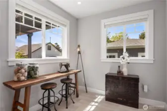 An added bonus is this large room off the deck in the back that can be anything you like (in addition to the den and four bedrooms).