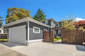 Parking for 4 cars with the garage and off-street spaces.