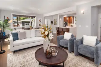 The main floor is wide open and bathed in natural light with southwestern exposure.