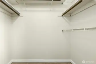 Bedroom walk-in closet.