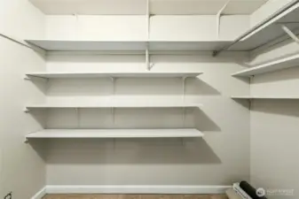 Oversized closet can be used as a walk-in pantry.