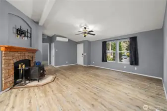 Family/Living Room with wood stove