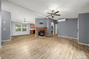 Open plan for the main living space