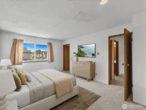 Upstairs, you’ll find two generously sized bedrooms with ample closet space.