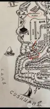 plat red highlighted lot and red highlighted tail to the beach