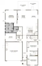 Floorplan with Option 2 ext. covered patio