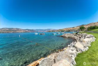 Clear waters of Lake Chelan.  The third cleanest lake in the nation.