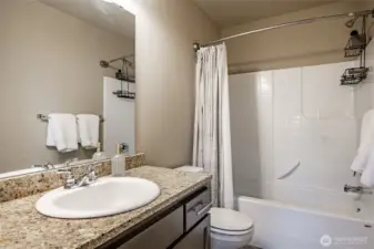 Spacious upstairs guest bathroom