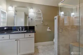 The primary bath features its own, dedicated water heater!