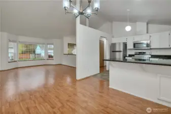 See how open and spacious this upstairs living area is!