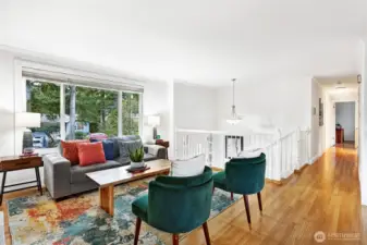 Light and bright living area just off the entry.