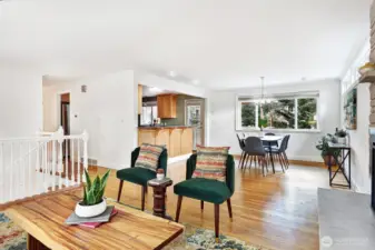 Wonderful flow to the kitchen for easy entertaining.