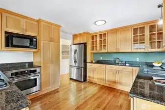 Cook with ease in the spacious kitchen.