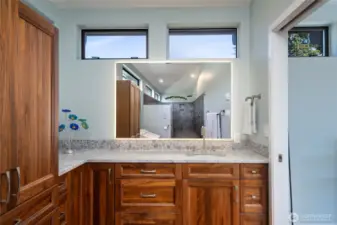 Custom cabinetry for vanity storage