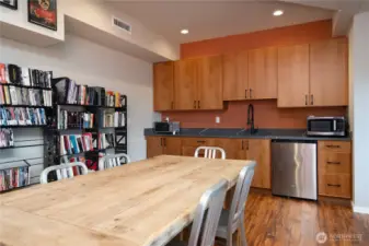 Full kitchenette + bathroom for guest use with access to backyard