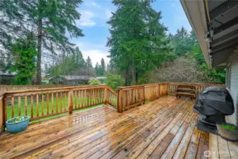 Back deck off the dining area is ready for summer BBQing!