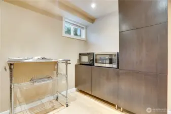 Additional cabinetry provides excellent storage—keeping everything organized and within reach.