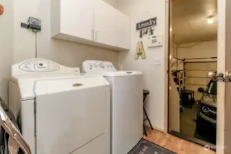 Convenient access to the laundry room and garage.