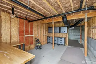 So many possibilities with the 864 sf basement with exterior entry