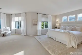 Presenting the primary bedroom, a true retreat space where you can retire to after a long day.
