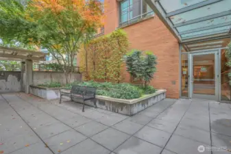 Welcome home! Looking from the entry to the secure lobby