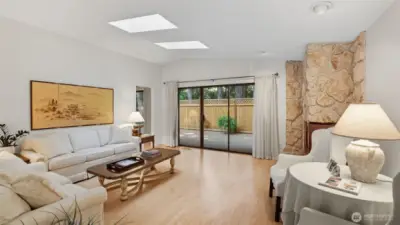 An open layout & sliding doors that extend living space outdoors, enhances the home’s circular design