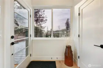 A coat closet in the entry?  Novel.