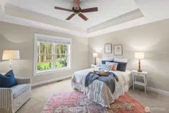 This master bedroom will be your sanctuary with enough seclusion and privacy you'll never need to close the blinds.