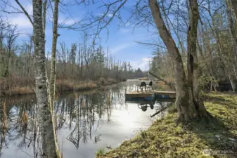Looking to the right - this is the neighbors dock.