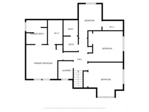 Approx floor plan for upper level.