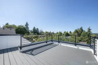 Above the treetops on your own private rooftop deck!