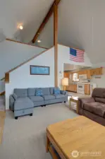 Stairs to sleeping loft