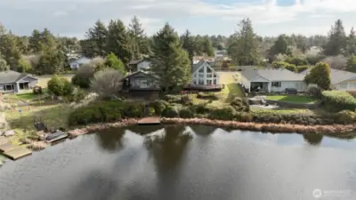Yours is one of the widest waterfront locations on canal