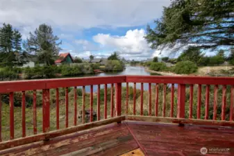 Deck has been prepped to stain prior to closing