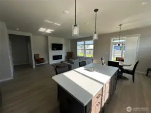Kitchen, Living Room & Dining Room