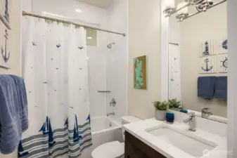 The full bathroom on the living level.