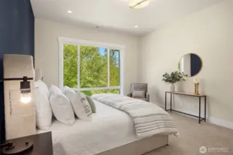 The spacious primary suite.