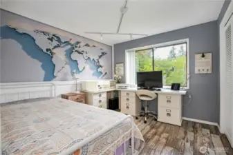 First bedroom is being used as an office