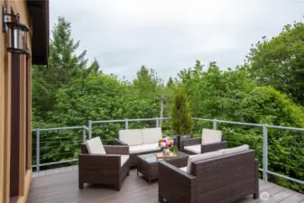 Deck just off of the living room