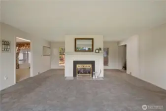 gas fireplace in living room