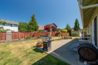 Exterior gas connection for BBQ on patio