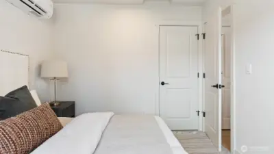 Bedrooms also have mini splits for temperature control comfort.