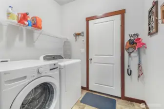 Entrance to Garage off Laundry Room