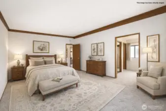 Primary bedroom Virtually Staged